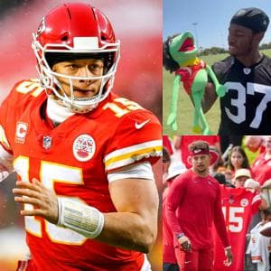 Before the trainer fires back, the Raiders use a Kermit doll to mock Patrick Mahomes and the Chiefs