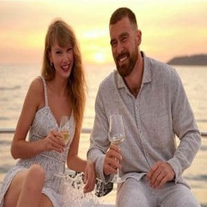 Travis Kelce and Taylor Swift dismissed breakup rumors as they were spotted for the first time since the Chiefs’ Super Bowl loss, sipping wine and smiling on a luxurious yacht.