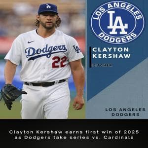 Clayton Kershaw earns first win of 2025 as Dodgers take series vs. Cardinals